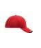 Unisexe Casquette sandwich coton brossé lourd Rouge/blanc/noir 7603