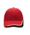 Unisexe Casquette sandwich coton brossé lourd Rouge/blanc/noir 7603