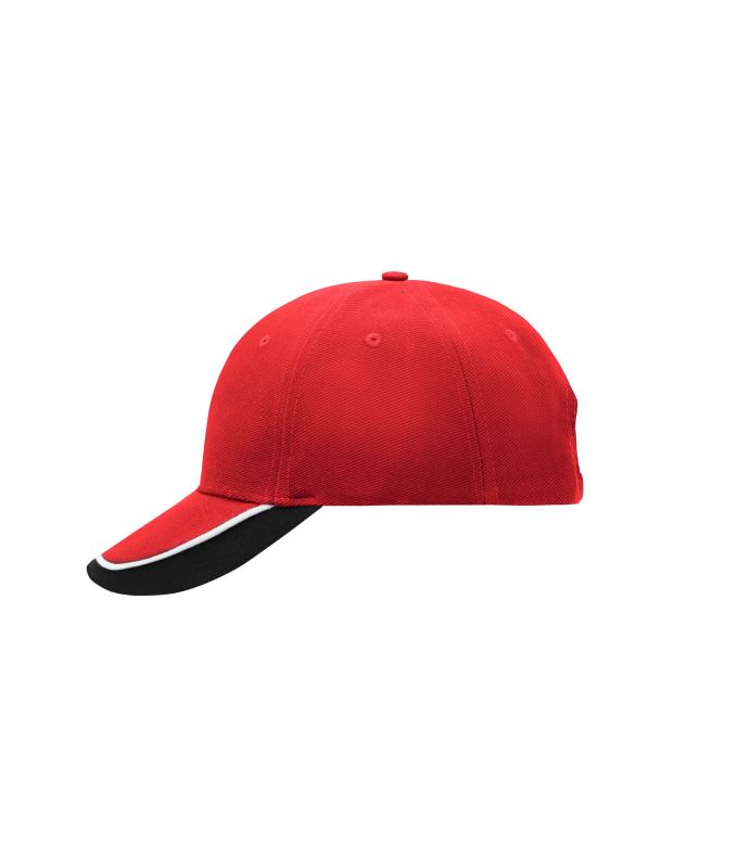 Unisex Half-Pipe Sandwich Cap Red/white/black 7603