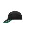 Unisex Half-Pipe Sandwich Cap Zwart/wit/donkergroen 7603
