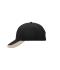 Unisex Half-Pipe Sandwich Cap Zwart/wit/lichtgrijs 7603