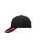 Unisex Half-Pipe Sandwich Cap Zwart/wit/rood 7603
