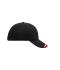 Unisex Half-Pipe Sandwich Cap Zwart/wit/rood 7603