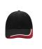Unisex Half-Pipe Sandwich Cap Zwart/wit/rood 7603