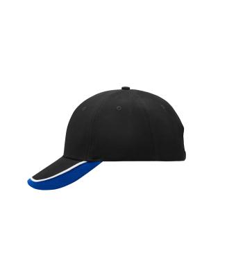 Unisex Half-Pipe Sandwich Cap Zwart/wit/royal 7603