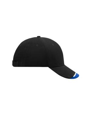 Unisex Half-Pipe Sandwich Cap Zwart/wit/royal 7603