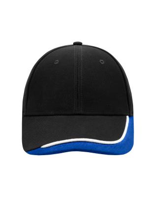 Unisex Half-Pipe Sandwich Cap Zwart/wit/royal 7603