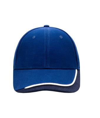 Unisex Half-Pipe Sandwich Cap Royal/wit/navy 7603