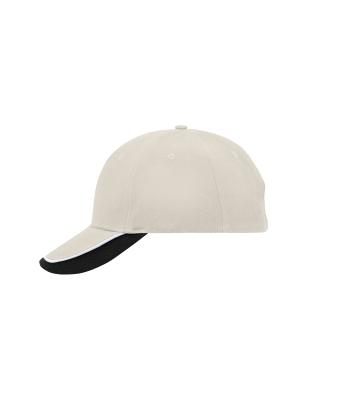 Unisex Half-Pipe Sandwich Cap Lichtgrijs/wit/zwart 7603