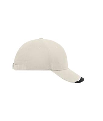 Unisex Half-Pipe Sandwich Cap Lichtgrijs/wit/zwart 7603