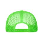 Unisex 5 Panel Polyester Mesh Cap Black/neon-green 7622