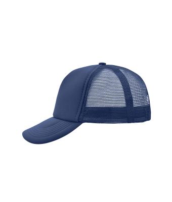Unisex 5 Panel Polyester Mesh Cap Navy 7622