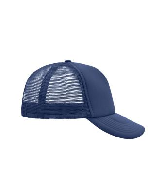 Unisex 5 Panel Polyester Mesh Cap Navy 7622