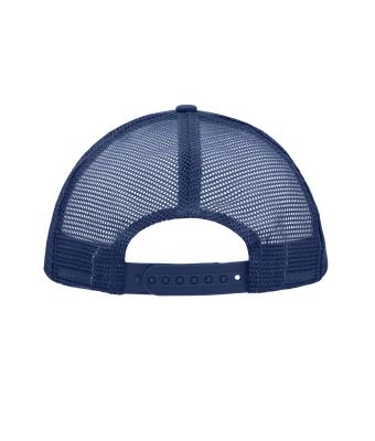 Unisex 5 Panel Polyester Mesh Cap Navy 7622