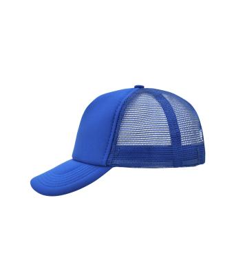 Unisex 5 Panel Polyester Mesh Cap Royal 7622