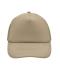 Unisex 5 Panel Polyester Mesh Cap Khaki 7622