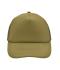 Unisex 5 Panel Polyester Mesh Cap Olive 7622