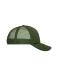 Unisex 5 Panel Polyester Mesh Cap Dark-olive 7622