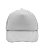 Unisex 5 Panel Polyester Mesh Cap Light-grey 7622