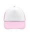 Unisex 5 Panel Polyester Mesh Cap Wit/babyroze 7622