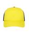 Unisex 5 Panel Polyester Mesh Cap Zon-geel/zwart 7622