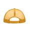 Unisex 5 Panel Polyester Mesh Cap Goudgeel 7622