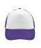 Unisex 5 Panel Polyester Mesh Cap Wit/lilac 7622