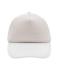 Unisex 5 Panel Polyester Mesh Cap Lichtgrijs/wit 7622