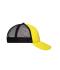 Unisex 5 Panel Polyester Mesh Cap Zon-geel/zwart 7622