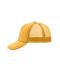 Unisex 5 Panel Polyester Mesh Cap Gold-yellow 7622