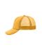 Unisex 5 Panel Polyester Mesh Cap Gold-yellow 7622