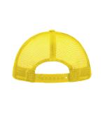Unisex 5 Panel Polyester Mesh Cap White/sun-yellow 7622