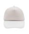 Unisex 5 Panel Polyester Mesh Cap Light-grey/white 7622