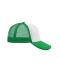 Unisex 5 Panel Polyester Mesh Cap White/fern-green 7622