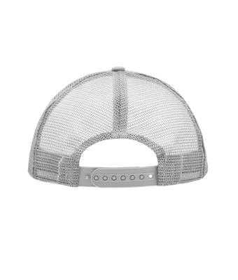 Unisex 5 Panel Polyester Mesh Cap Light-grey 7622