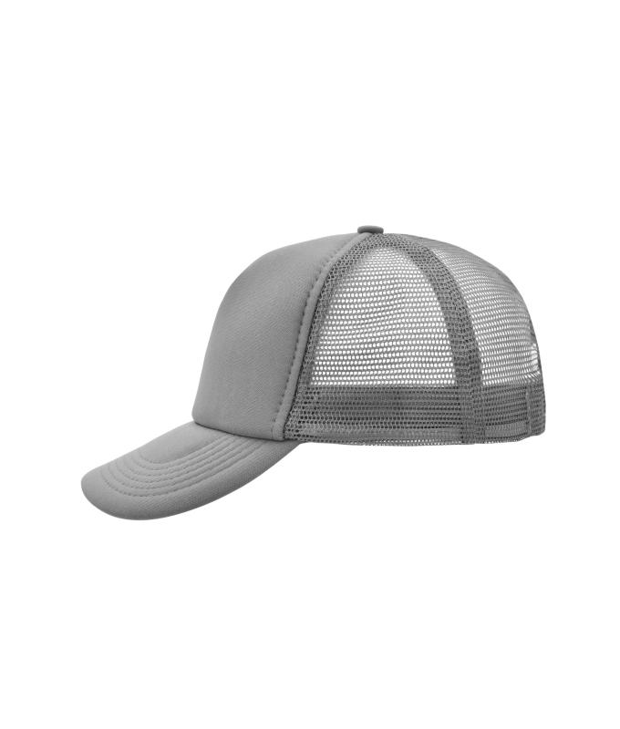 Unisex 5 Panel Polyester Mesh Cap Dark-grey 7622
