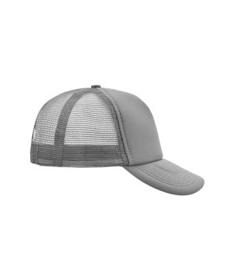 Unisex 5 Panel Polyester Mesh Cap Dark-grey 7622