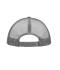 Unisex 5 Panel Polyester Mesh Cap Donkergrijs 7622