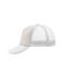 Unisex 5 Panel Polyester Mesh Cap Lichtgrijs/wit 7622