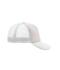 Unisex 5 Panel Polyester Mesh Cap Lichtgrijs/wit 7622