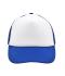Unisex 5 Panel Polyester Mesh Cap Wit/royal 7622