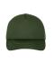 Unisex 5 Panel Polyester Mesh Cap Donker olijf 7622