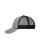 Unisex 5 Panel Polyester Mesh Cap Donkergrijs/zwart 7622
