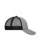 Unisex 5 Panel Polyester Mesh Cap Donkergrijs/zwart 7622