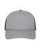 Unisex 5 Panel Polyester Mesh Cap Donkergrijs/zwart 7622