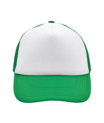 Unisex 5 Panel Polyester Mesh Cap Wit/varengroen 7622