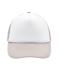 Unisex 5 Panel Polyester Mesh Cap Wit/lichtgrijs 7622
