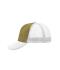 Unisex 5 Panel Polyester Mesh Cap Olijf/wit 7622