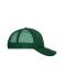 Unisex 5 Panel Polyester Mesh Cap Donkergroen 7622