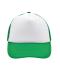 Unisex 5 Panel Polyester Mesh Cap White/fern-green 7622